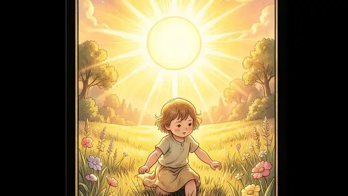 Аркан Солнце изображение карты Таро