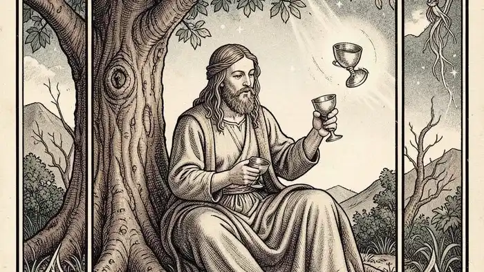 Четверка Кубков сочетание таро изображение