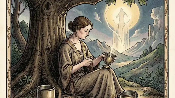 Четверка Кубков таро — карта, символика, медитация