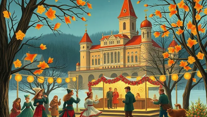 Четверка Жезлов Таро — карта стабильности и праздника с аркой из жезлов и танцующими людьми