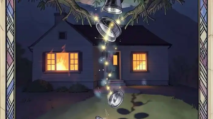 Десятка Кубков перевернутая таро: падающие кубки, пустой дом, скрытая надежда