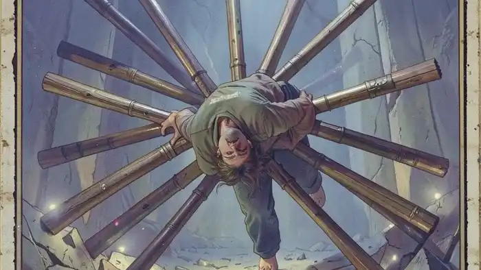 Десятка Жезлов перевернутая таро — человек под тяжестью собственного успеха