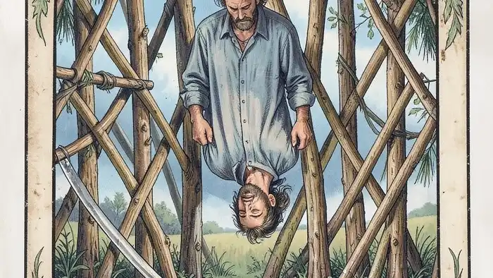 Девятка Жезлов перевернутая таро — символ выгорания, иллюзии контроля и внутреннего истощения