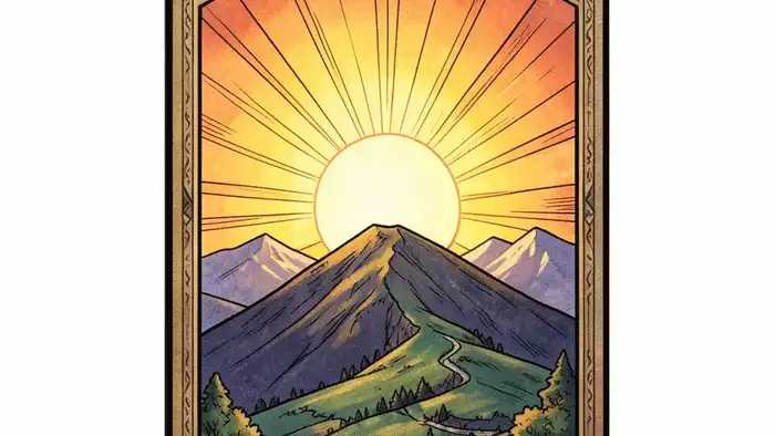 Двойка Жезлов карта дня таро — изображение карты