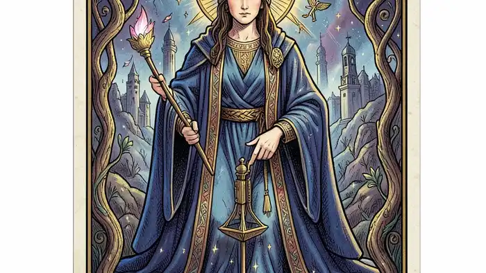 Иерофант карта года таро — иллюстрация с символикой года