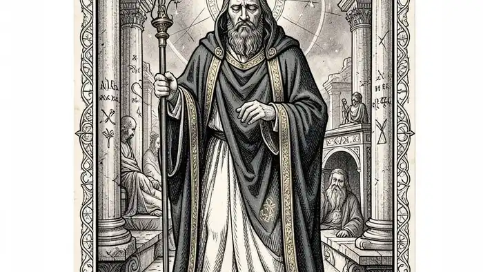 Иерофант предостережение таро — иллюстрация карты с символикой