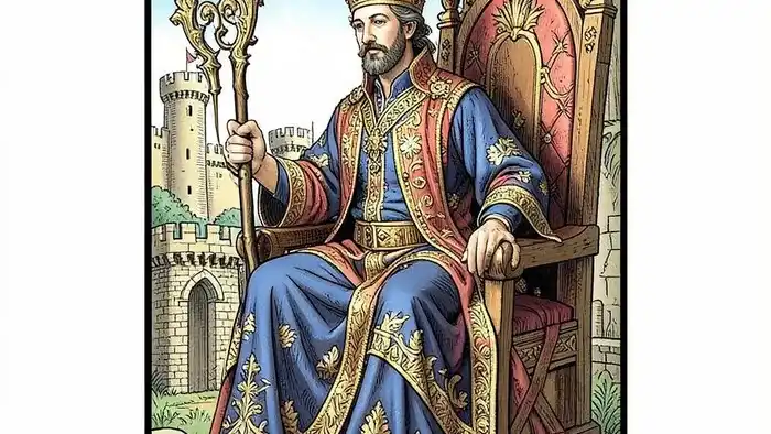 Император таро на любовь — изображение карты Императора с символикой власти и стабильности