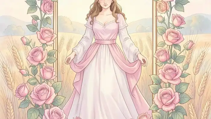 Императрица таро на любовь — образ карты с цветами и полями, символизирующий любовь и изобилие