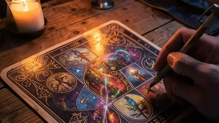как читать расклад таро — мистический расклад Таро на деревянном столе