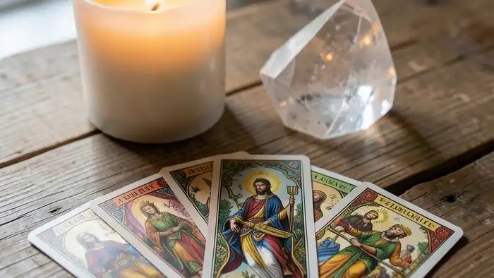 как подготовиться к раскладу – уютный стол с картами Таро