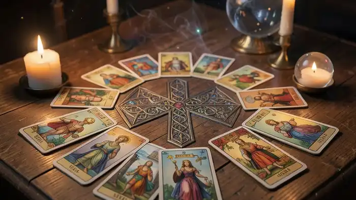 как раскладывать карты на столе — Таро расклад на деревянном ��толе
