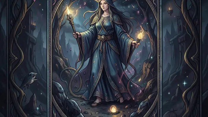 Когда расклад сбудется — изображение расклада Таро с картами, символизирующими время и предсказание