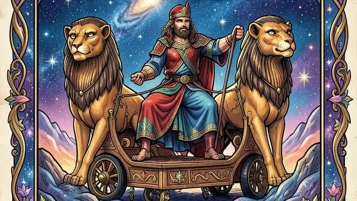 Колесница таро изображение колодой, символика и детали