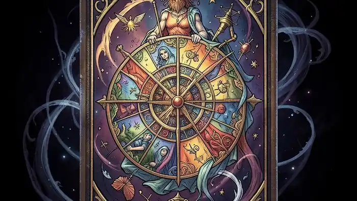 Колесо Фортуны перевернутый таро изображение