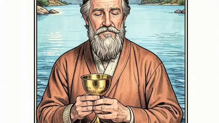 Король Кубков на любовь таро изображение карты