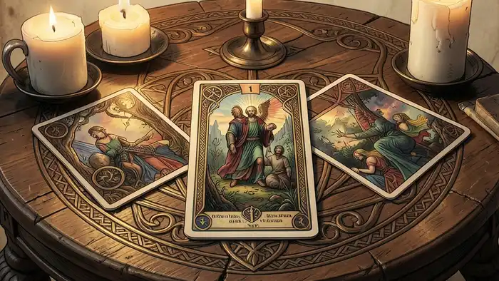краткий расклад таро изображение расклада на столе