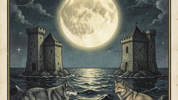 Луна архетип таро — изображение карты Таро с лунным светом и символикой