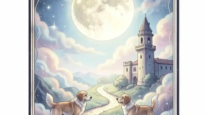 Луна характеристика таро иллюстрация карты