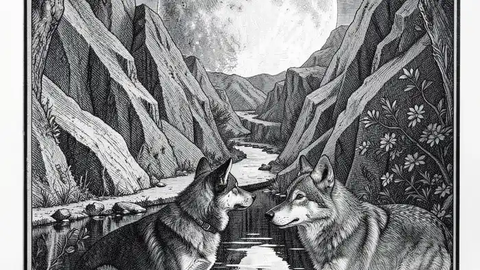 Луна таро значение — карта бессознательного с символами собаки, волка и реки