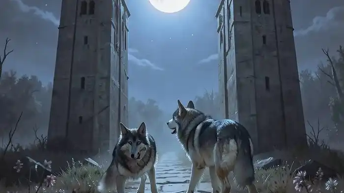 Луна значение таро — архетип подсознания, собака и волк на тропе тени