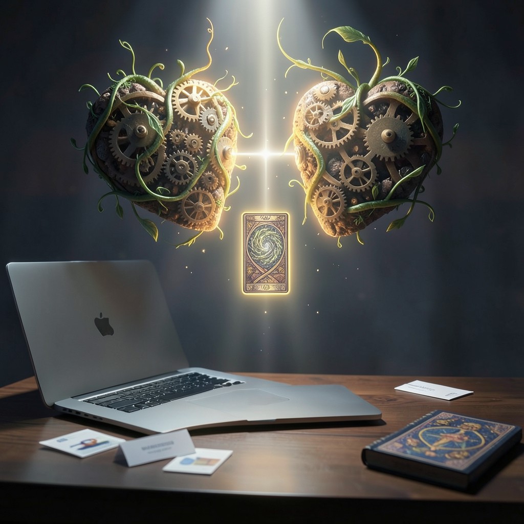 Расклад Таро Два сердца на нишу - мистическая визуализация делового партнерства через символы двух сердец и карт Таро