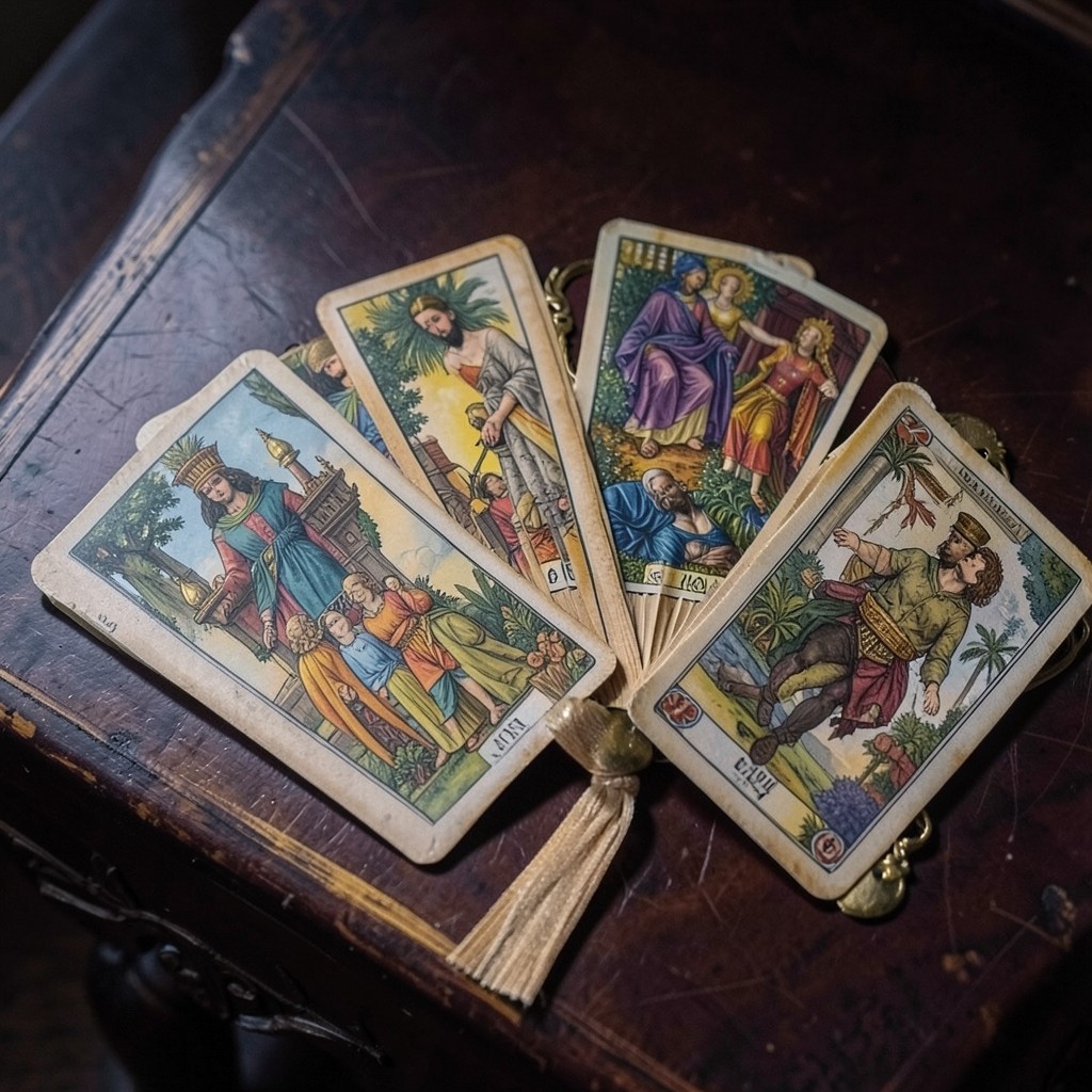 Расклад Таро Веер на вижу — пять карт, разложенных на полураскрытом веере для анализа ситуации