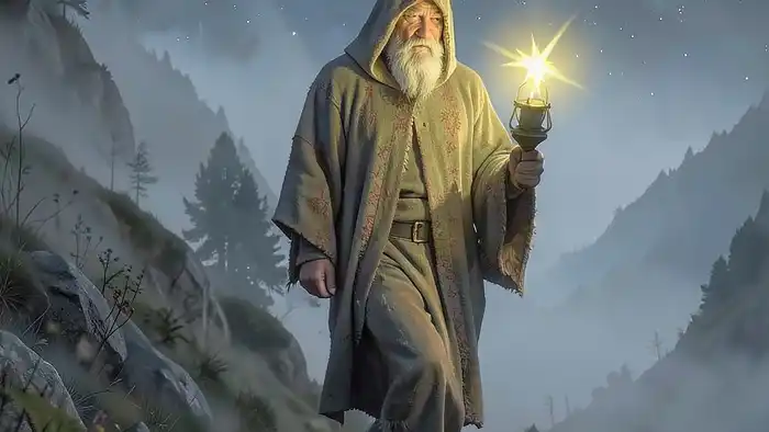 Отшельник чувства таро — карта архетипа внутреннего поиска с фонарём и звездой