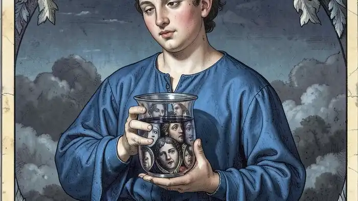 Паж Кубков на здоровье таро — символ поглощения эмоций и их влияния на физическое состояние