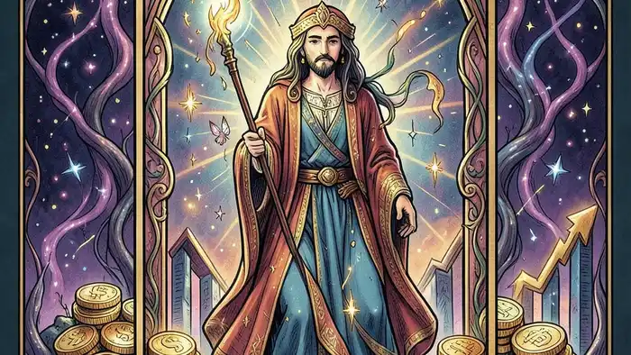 Паж Жезлов на деньги таро – карта с жезлом и символами финансового роста