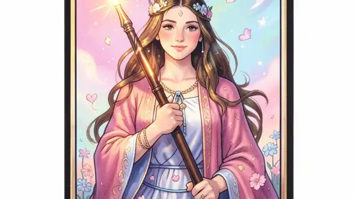 Паж Жезлов на любовь таро иллюстрация карты