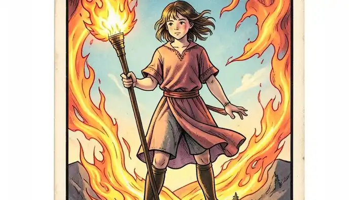 Паж Жезлов — карта начала и творческого импульса в Таро