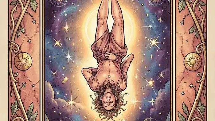 Повешенный карта года таро — иллюстрация карты Таро