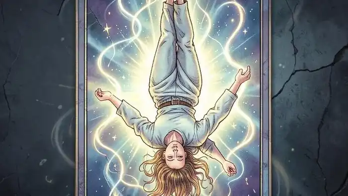 Повешенный медитация на аркан иллюстрация