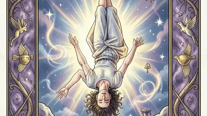 Повешенный мысли таро иллюстрация карты Таро