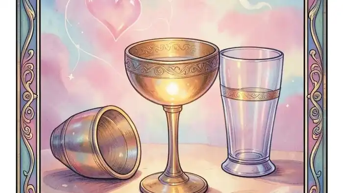 Пятерка Кубков на любовь таро изображение ��арты