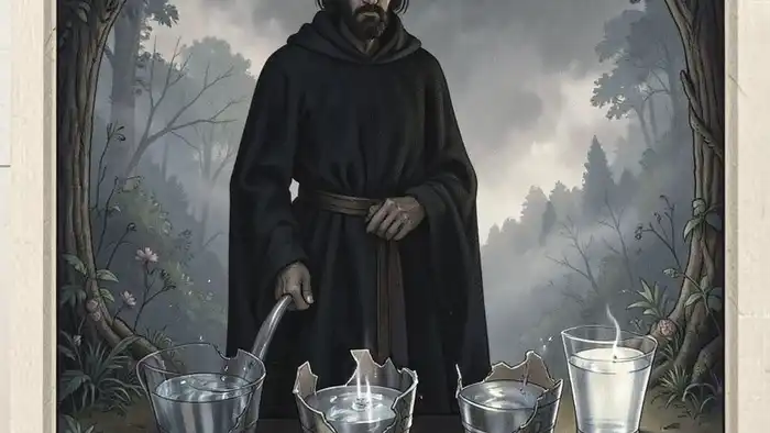 Пятерка Кубков предостережение таро — карта эмоционального застревания: три разбитых кубка и два невидимых целых