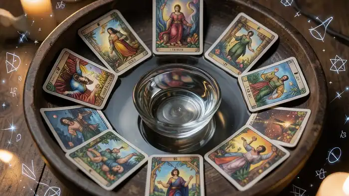 расклад чаша — визуальное изображение круга из карт таро