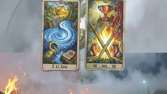 расклад четыре стихии Таро с картами земли воды огня воздуха