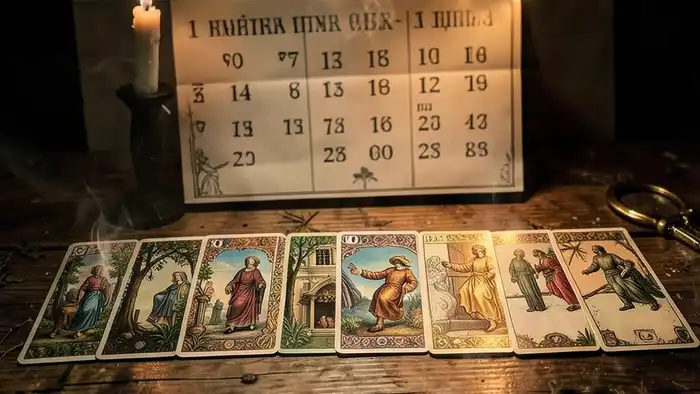 Расклад годовой — схема 12 позиций таро по месяцам