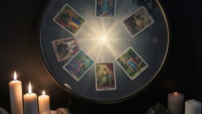 Расклад индивидуация — восемь карт Таро в кругу, символизирующие архетипы личности