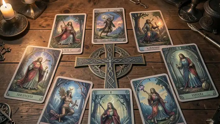 расклад кельтский крест — иллюстрация расклада Таро