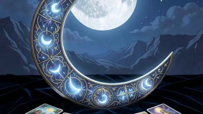расклад луна – иллюстрация лунного расклада Таро