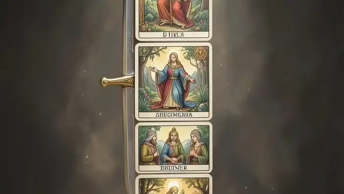 расклад меч — визуальная схема расклада в виде меча