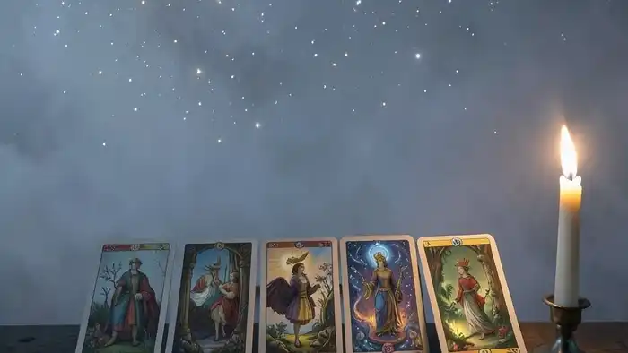 Расклад на 7 карт — схема позиций с картами Таро