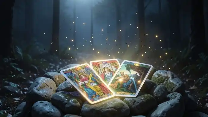 Расклад на дары судьбы — шесть карт Таро в лунном свете, символизирующие скрытые благословения