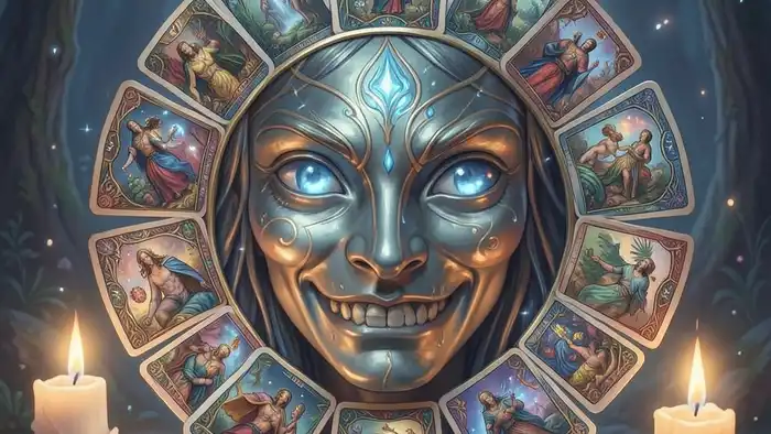 расклад на маску и истину – изображение расклада в виде маски