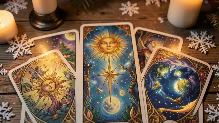 расклад на Рождество таро – праздничный набор карт Таро на столе