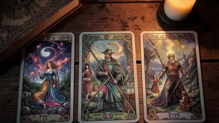 расклад на выбор из двух вариантов – изображение расклада Таро