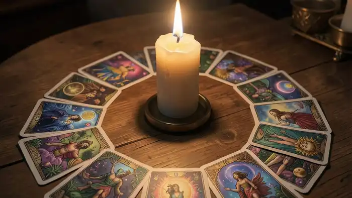расклад самость — изображение расклада Таро для самопознания