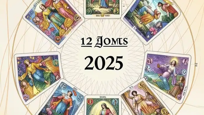 Расклад Таро 12 домов на 2025 год: схема астрологических домов с картами Таро